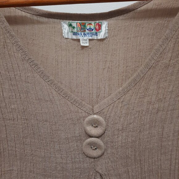 India Boutique Tan Top, OS - Picture 2 of 4